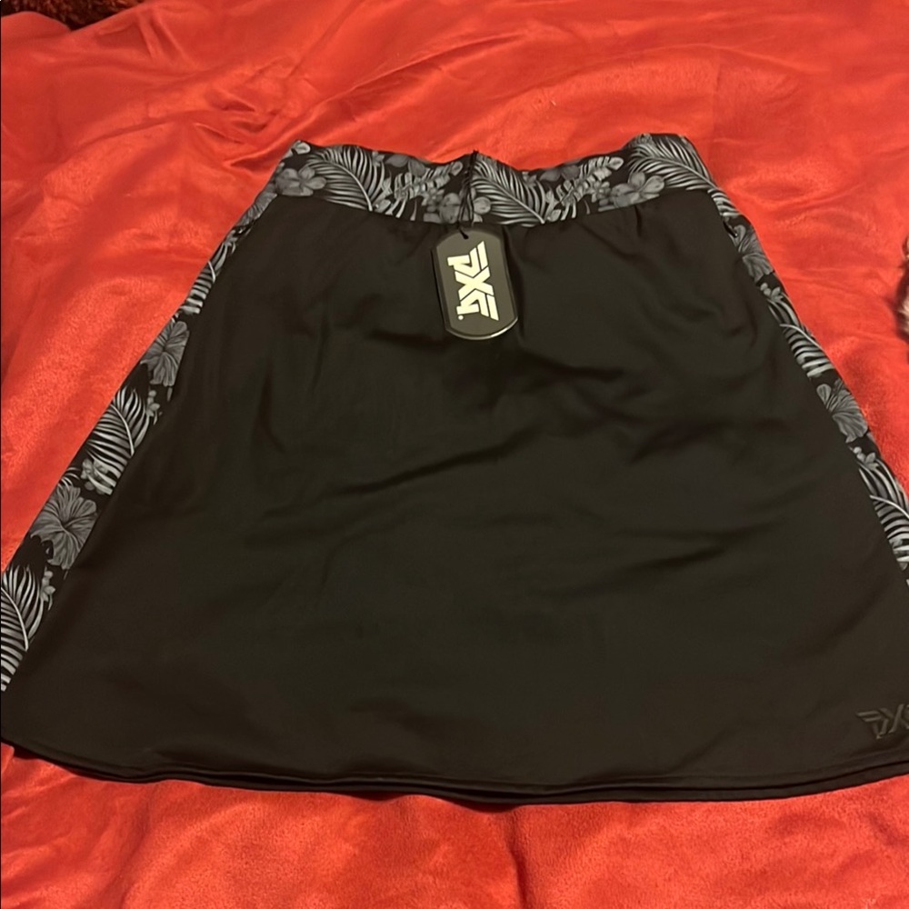 Black Floral Women's golf skirt